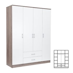 Garderoba omara Miami 160x205 cm bela-jork hrast