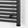 Ravni radiator za sušenje brisač 1400x500 mm črn