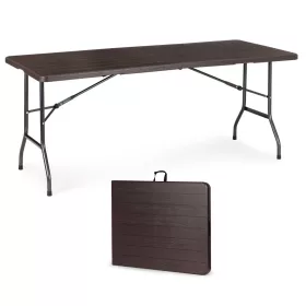 Zložljiva gostinska banketna vrtna miza 180 cm, rjava
